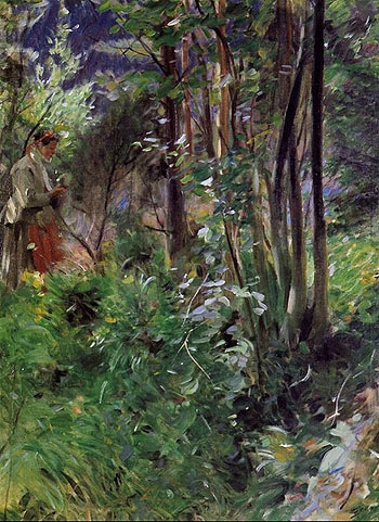 A Woman in a Forest - Anders Zorn reproduction oil painting