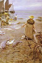 Fiskmarknad I St Ives - Anders Zorn reproduction oil painting