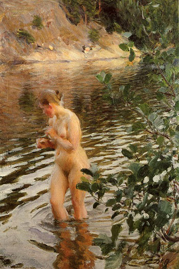 Frileuse 1894 - Anders Zorn reproduction oil painting