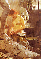 I Wikstroms Atelje - Anders Zorn reproduction oil painting