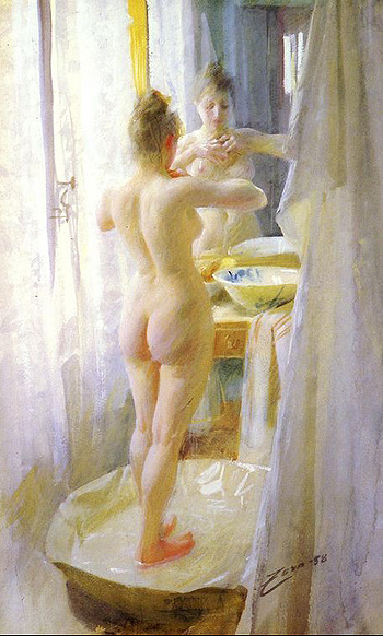Le Tub The Tub 1888 - Anders Zorn reproduction oil painting