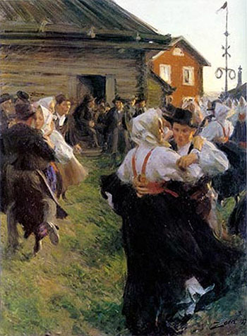 Midsummer Dance 1897 - Anders Zorn reproduction oil painting