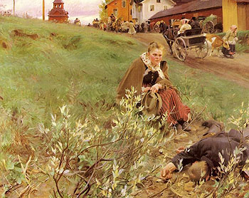 Mora Marknad The Mora Fair 1892 - Anders Zorn reproduction oil painting