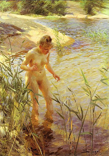Reflexions 1889 - Anders Zorn reproduction oil painting