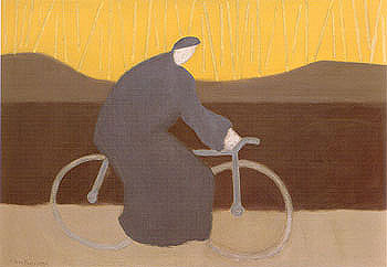 Bicycle Rider by the Loire 1954 - Milton Avery reproduction oil painting