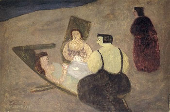 Card Players 1934 - Milton Avery reproduction oil painting