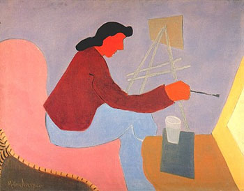Female Painter 1945 - Milton Avery reproduction oil painting