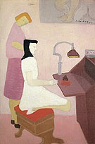 Two Figures at Desk 1944 - Milton Avery