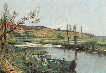 Landscape near Geneva 1890 - Ferdinand Hodler reproduction oil painting