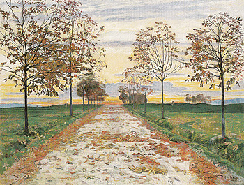 Fall Evening 1892 - Ferdinand Hodler reproduction oil painting