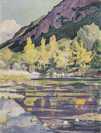 At the Foot of Petit Saleve 1893 - Ferdinand Hodler reproduction oil painting