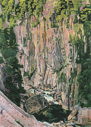 Aare Gorge 1907 - Ferdinand Hodler reproduction oil painting