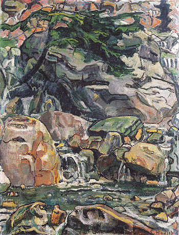 Alpine Brook near Beatenberg 1910 - Ferdinand Hodler reproduction oil painting