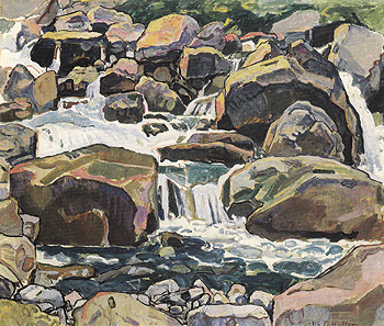 Alpine Brook near Champery 1916 - Ferdinand Hodler reproduction oil painting