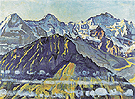 Eiger Monch and Jungfrau in the Morning Sun 1908 - Ferdinand Hodler reproduction oil painting