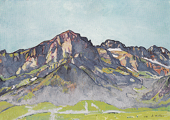 Dents Blanches near Champer in the Morning Sun 1916 - Ferdinand Hodler reproduction oil painting