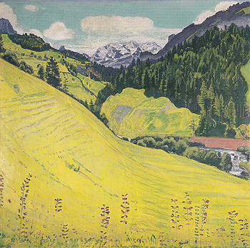 Kiental with Blumlisalp 1902 - Ferdinand Hodler reproduction oil painting