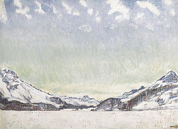 Snow in the Engadin 1907 - Ferdinand Hodler reproduction oil painting