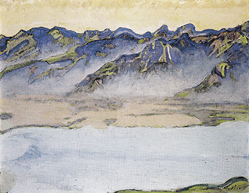 Mist Rising above the Savoy Alps 1917 - Ferdinand Hodler reproduction oil painting