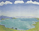 Lake Geneva from Caux 1917 - Ferdinand Hodler reproduction oil painting