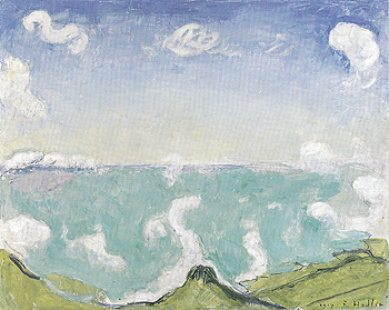 Landscape near Caux with Rising Clouds 1917 - Ferdinand Hodler reproduction oil painting