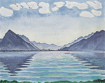 Lake Thun with Symmetrical Reflection 1905 - Ferdinand Hodler reproduction oil painting