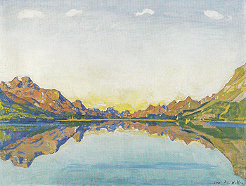 Lake Silvaplana in Fall 1907 - Ferdinand Hodler reproduction oil painting