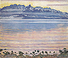 Lake Thun with Stockhorn Range 1904 - Ferdinand Hodler reproduction oil painting