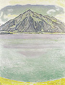 Lake Thun with Niesen 1910 - Ferdinand Hodler reproduction oil painting