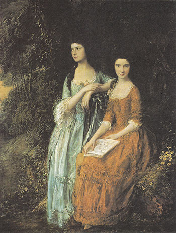 The Linley Sisters 1772 - Thomas Gainsborough reproduction oil painting
