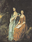 The Linley Sisters 1772 - Thomas Gainsborough reproduction oil painting