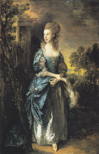 The Hon Frances Duncombe c1775 - Thomas Gainsborough reproduction oil painting