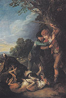Shepherd Boys with Dogs Fighting 1783 - Thomas Gainsborough reproduction oil painting