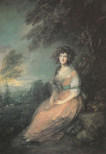 Mrs Sheridan 1785 - Thomas Gainsborough reproduction oil painting