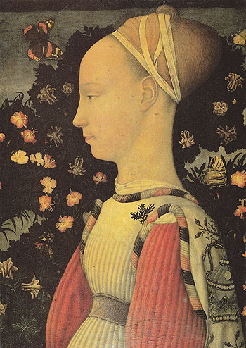 Portrait of Ginevra dEste - Antonio Puccio reproduction oil painting