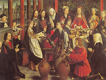 The Marriage at Cana - Gerard David reproduction oil painting