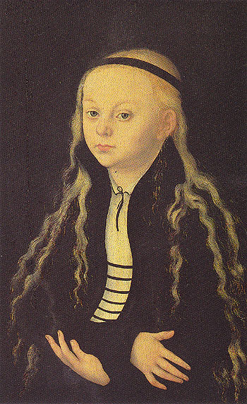 Portrait Supposed to be of Magdalena Luther - Lucas Cranach reproduction oil painting