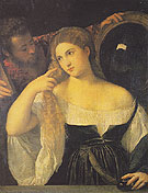 A Woman at her Toilet - Titian reproduction oil painting