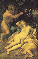 Venus Satyr and Cupid - Antonio Allegri da Correggio