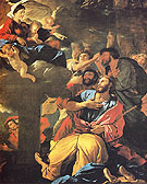 The Virgin of the Pillar Appearing to St James the Major - Nicolas Poussin reproduction oil painting