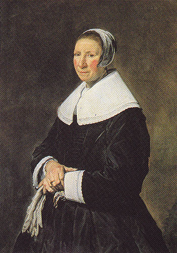 Portrait of a Woman - Frans Hals reproduction oil painting