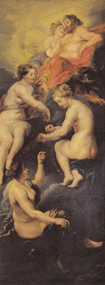 The Destiny of Marie de Medici - Peter Paul Rubens reproduction oil painting
