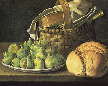 Still Life with Figs - Luis Melendez reproduction oil painting