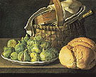 Still Life with Figs - Luis Melendez reproduction oil painting