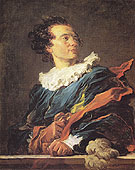 Frantastic Figure Portrait of the Abbe de Saint Non - Jean-Honore Fragonard reproduction oil painting