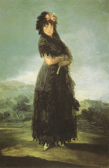 Portrait of Mariana Waldstein - Francisco de Goya ya Lucientes reproduction oil painting