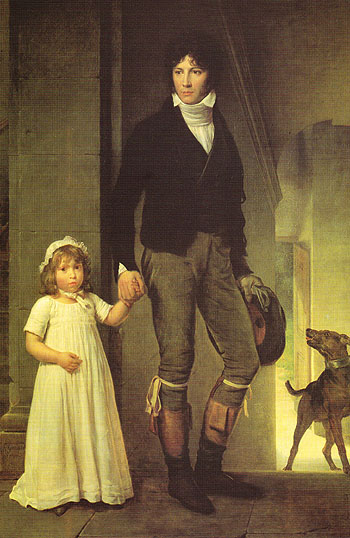 Jean Baptist Isabey and His Daughter 1795 - Francois Gerard reproduction oil painting