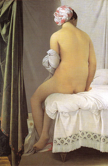 The Bather of Valpincon 1808 - Jean-Auguste-Dominique-Ingres reproduction oil painting