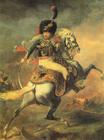 An Officer of the Imperial Horse Guards Charging - Theodore Gericault reproduction oil painting