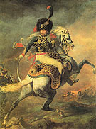 An Officer of the Imperial Horse Guards Charging - Theodore Gericault reproduction oil painting
